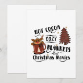 Hot Cocaca Cozy Blankets Kerstfilms Cute Kaart (Voorkant / Achterkant)