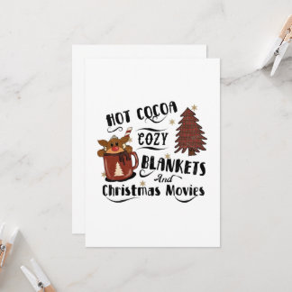 Hot Cocaca Cozy Blankets Kerstfilms Cute Kaart