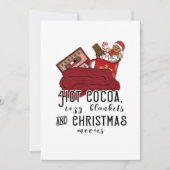 Hot Cocaca Cozy Blankets Kerstfilms Cute Kaart (Voorkant)