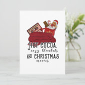 Hot Cocaca Cozy Blankets Kerstfilms Cute Kaart (Staand voorkant)