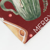 Hot Cocaca Gingerbrood Cookies Rustige kerst Fleece Deken (Hoek)