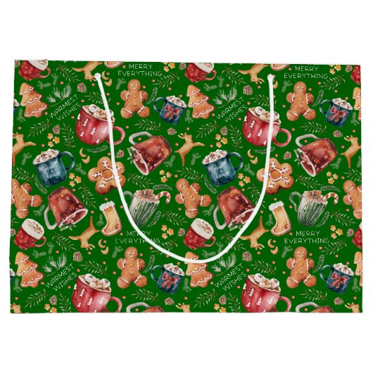 Hot Cocaca Gingerbrood Cookies Rustige kerst Groot Cadeauzakje (Achterkant)