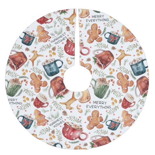 Hot Cocaca Gingerbrood Cookies Rustige kerst Kerstboom Rok (Voorkant)