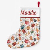 Hot Cocaca Gingerbrood Cookies Rustige kerst Kleine Kerstsok (Achterkant)