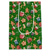 Hot Cocaca Gingerbrood Cookies Rustige kerst Medium Cadeauzakje (Achterkant)