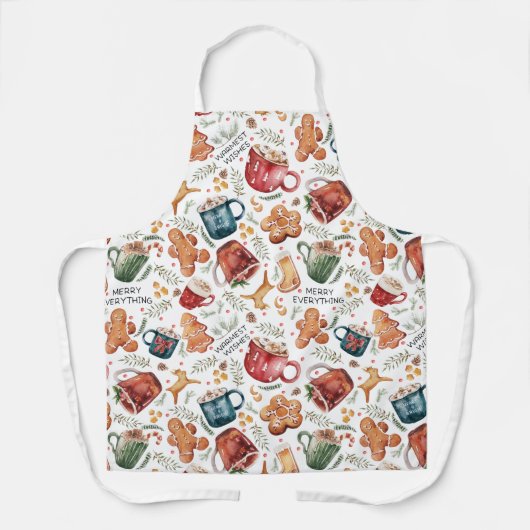 Hot Cocaca Gingerbrood Cookies Rustige kerst Schort (Voorkant)
