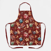 Hot Cocaca Gingerbrood Cookies Rustige kerst Schort (Voorkant)