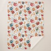 Hot Cocaca Gingerbrood Cookies Rustige kerst Sherpa Deken (Voorkant)