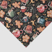 Hot Cocaca Gingerbrood Cookies Rustige kerst Tissuepapier (Detail)