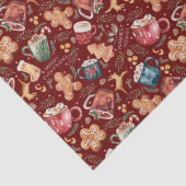 Hot Cocaca Gingerbrood Cookies Rustige kerst Tissuepapier (Detail)