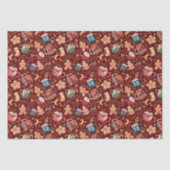 Hot Cocaca Gingerbrood Cookies Rustige kerst Tissuepapier (Voorkant)