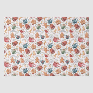 Hot Cocaca Gingerbrood Cookies Rustige kerst Tissuepapier