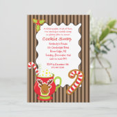 Hot Coco & Cookies Cookie Swap/Exchange-uitnodigin Kaart (Staand voorkant)