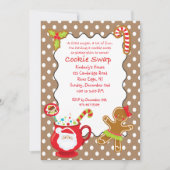 Hot Coco & Cookies Cookie Swap/Uitwisseling Uitnod Kaart (Voorkant)