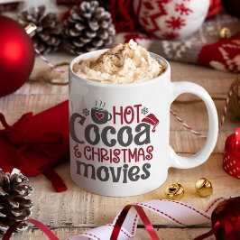 Hot Cocoa and Christmas Movies cute Christmas Koffiemok