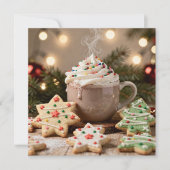 Hot Cocoa and Sugar Cookies | Christmas Feestdagenkaart (Voorkant)