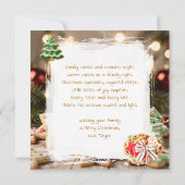 Hot Cocoa and Sugar Cookies | Christmas Feestdagenkaart (Achterkant)