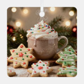 Hot Cocoa and Sugar Cookies | Christmas Metalen Ornament (Voorkant)