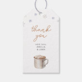 Hot Cocoa Baby shower Dank u Gift Labels Cadeaulabel (Voorkant)
