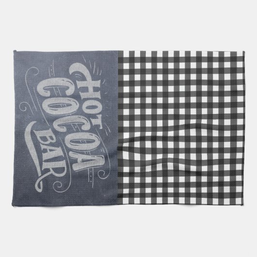 Hot Cocoa Bar Chalkboard Keuken Handdoek (Horizontaal)