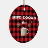 Hot Cocoa Bar Check Mountain Keramisch Ornament (Rechts)
