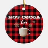 Hot Cocoa Bar Check Mountain Keramisch Ornament (Voorkant)