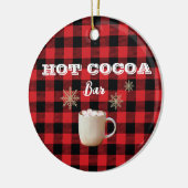 Hot Cocoa Bar Check Mountain Keramisch Ornament (Links)