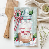 Hot Cocoa Bar Schattige Gepersonaliseerde Kerst Theedoek