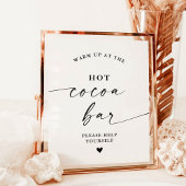 Hot Cocoa Bar Sign, Moderne Minimalistische Hot Co Poster