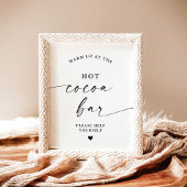 Hot Cocoa Bar Sign, Moderne Minimalistische Hot Co Poster
