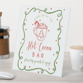 Hot Cocoa bar sign Reclamebord Met Voetstuk (Insitu)