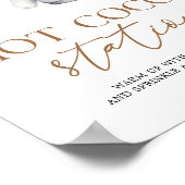 Hot Cocoa Boho Kerstvakantie Baby shower Poster (Hoek)