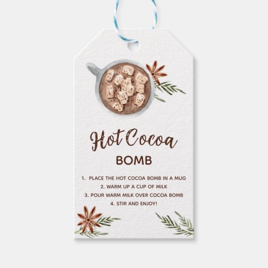 Hot Cocoa Bomb Shower Favoriet Cadeaulabel (Voorkant)