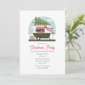 Hot Cocoa Camper Kerstfeest Kaart (Staand voorkant)