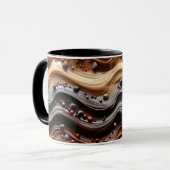 Hot Cocoa Chocoholic Funny Humor Modern Brown  Mok (Voorkant links)