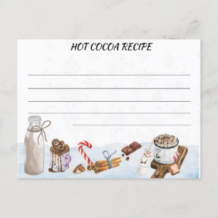 Hot Cocoa Chocolate Recept Kaart briefkaart