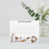 Hot Cocoa Chocolate Recept Kaart briefkaart (Staand voorkant)