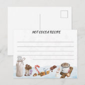 Hot Cocoa Chocolate Recept Kaart briefkaart (Voorkant / Achterkant)
