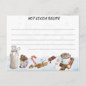 Hot Cocoa Chocolate Recept Kaart briefkaart (Voorkant)