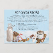 Hot Cocoa Chocolate Recept Kerst Kaart (Voorkant)