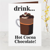 Hot Cocoa Chocolate Verjaardag Kaart (Gele Bloem)