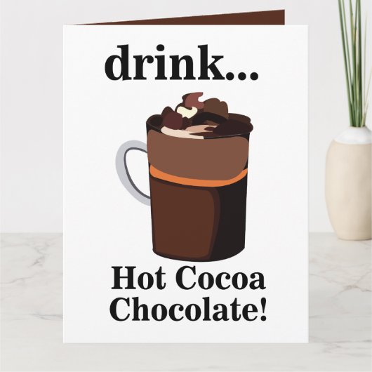 Hot Cocoa Chocolate Verjaardag Kaart (Voorkant)