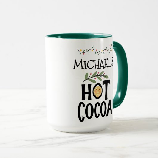 Hot Cocoa Christmas Gingerbread kinder & aangepast Mok (Voorkant rechts)