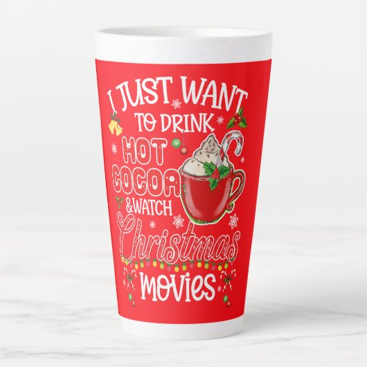 Hot Cocoa & Christmas Movies – Holly Jolly Comfort Latte Mok (Voorkant)