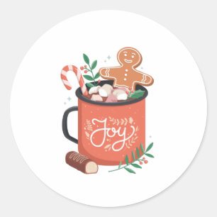 HOT COCOA CHRISTMAS RONDE STICKER
