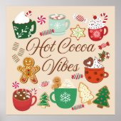 Hot Cocoa Christmas Vibes Poster (Voorkant)