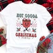 Hot Cocoa Christmas Vibes Retro Vakantie Tri-Blend Shirt