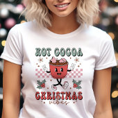 Hot Cocoa Christmas Vibes Retro Vakantie Tri-Blend Shirt