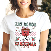 Hot Cocoa Christmas Vibes Retro Vakantie Tri-Blend Shirt