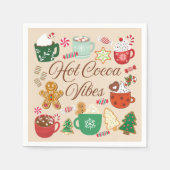 Hot Cocoa Christmas Vibes Servet (Voorkant)